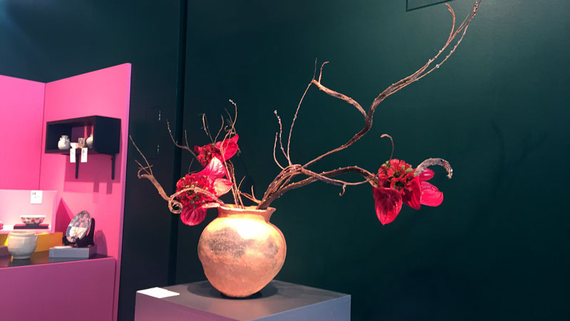 Flower arrangement at the gallery