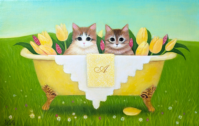 秋吉 由紀子 展 ― 魅惑の猫たちとロマンティックな物語 ― | イベント詳細
