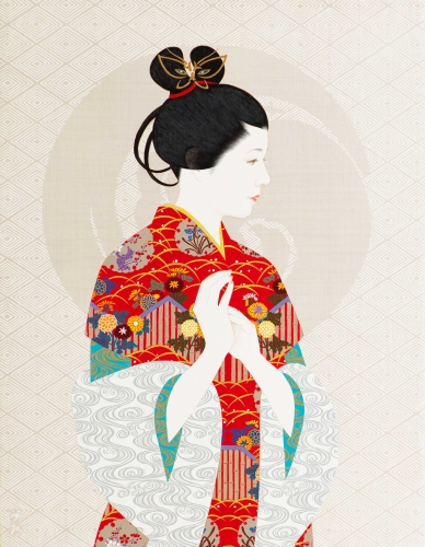 Shiro Hasegawa painting exhibition depicting the world of Manyoshu and The Tale of Genji