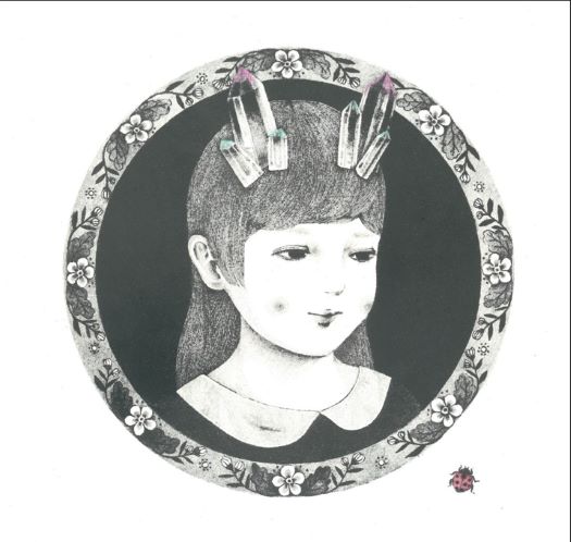 「宝石少女」　2022　リトグラフ、色鉛筆　24×24cm(イメージ)　限定10