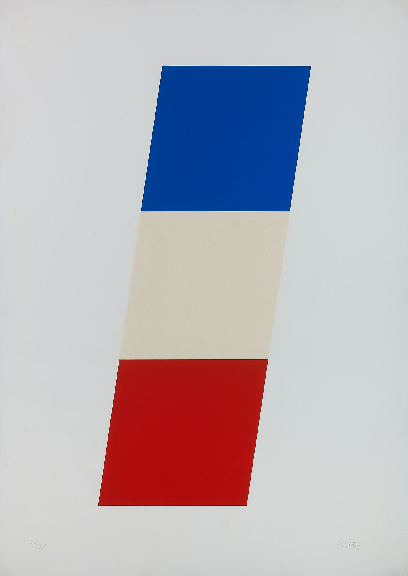 エルスワース・ケリー(Ellsworth Kelly) ブルー/ホワイト/レッド(Blue / White / Red)<br> 1970年 108×76cm リトグラフ ed.54